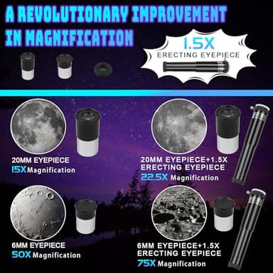 CUYUKU 70mm Aperture 300mm AZ Mount Refractor Telescope (F70301N) - Image 4