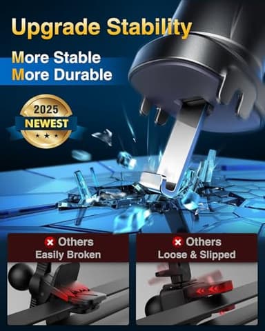 【2025 Military-Grade】VANMASS for MagSafe Car Mount【Upgraded Strongest Magnetic&Suction】Phone Holder Cell Stand for Dashboard Windshield Vent,Tesla Truck Cradle for iPhone 17 Pro Max 16 15 14 13 12 Air - Image 9