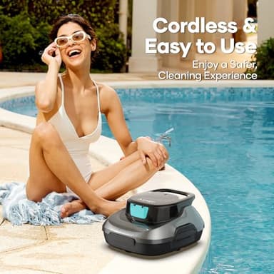 AIPER Cordless Pool Vacuum, Powerful Suction, Smart Self-Parking, 90-Min Runtime, Robotic Vacuum for Above-Ground Pools up to 860 Sq.ft (Renewed) - Image 7