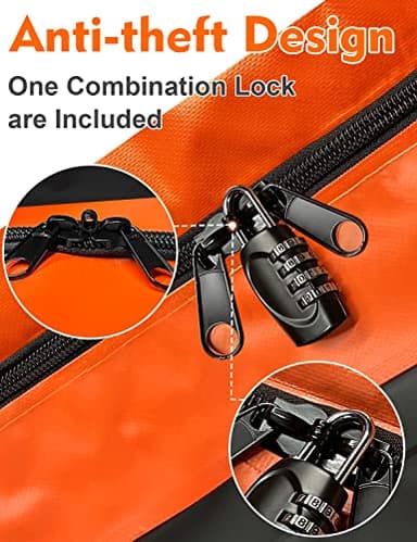 FIVKLEMNZ 21 Cubic Car Rooftop Cargo Carrier Roof Bag Waterproof for All Top of Vehicle with/Without Rack Includes Topper Anti-Slip Mat + Reinforced Straps + 6 Door Hooks + Luggage Lock - Image 2