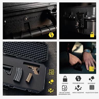 Plano All Weather 52” Rifle Gun Case with Wheels, Black with Pluck-to-Fit Foam, Watertight & Dust-Proof Shield Protection, TSA Airline Approved for Travel - Image 4