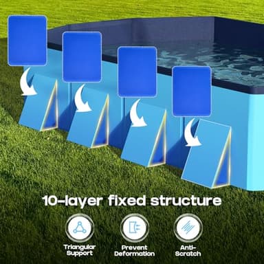 Raxurt Foldable Dog Pool for Unique Octagonal Structure, 82'' Durable Dog Pool with Reinforced Support Boards for Outside Backyard - Image 4