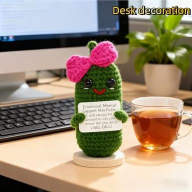 KALAWALK Funny 1 Pcs Crochet Gifts with Positive Affirmations Cards for Inspirational Novelty Good Luck Gifts and Party Decorations (KK-CKD04-RR_Bow) - Image 5