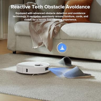 roborock Qrevo Series Robot Vacuum and Mop, 8000Pa Suction, Upgraded from Qrevo S, Anti-Tangle Brush, Smart Obstacle Avoidance, Auto Mop Washing, All-in-One Dock, 200RPM Spinning Mops, White(QV 35A) - Image 5