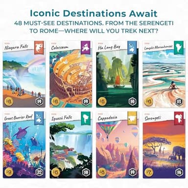 Trekking The World (2nd Edition) - The Award-Winning Family Board Game | Great for Kids Ages 10 and Up | Easy to Learn | Designed for Globetrotters by Underdog Games - Image 2