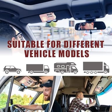 Peisicne Visor Organizer, Pink Sunglass Holder For Car, Sunvisor Organizers with Multiple Pockets and Picture Frame, Essential Car Interior Accessories for Women and Men - Image 3