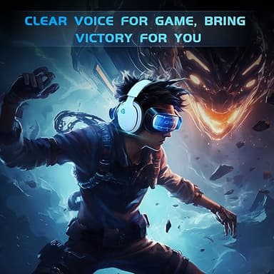 Gtheos 2.4GHz Wireless Gaming Headset for PS5, PS4 Fortnite & Call of Duty/FPS Gamers, PC, Nintendo Switch, Bluetooth 5.3 Gaming Headphones with Noise Canceling Mic, Stereo Sound, 40+Hr Battery -White - Image 4