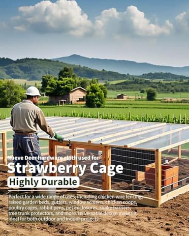 Nueve Deer Galvanized Hardware Cloth 1/4 inch 36 x 100 Ft 23 Gauge - Hot-Dip Galvanized After Welding - Chicken Wire Fencing Wire Mesh Roll Welded Wire Fencing Rodent Wire Mesh Fence - Image 9