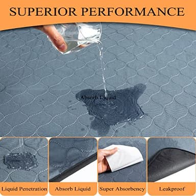 Bunlitent Washable Pee Pads for Dogs 72x72, 2 Pack, Extra Large Reusable Puppy Pads, Dog Training Pads with Quick Dry, Large Anti-Slip Dog Pee Pads, Whelping Pads, Potty Pad - Image 3