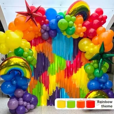 PartyWoo Crepe Paper Streamers 8pcs 656ft Pack of Rainbow Colorful Crepe Paper Streamers for Graduation Baby Shower Unicorn Fiesta Safari Flower Spring Rainbow Theme Birthday Party Decorations - Image 2