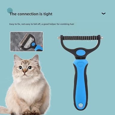 Pet Comb Ultimate Dog Grooming Set: Professional Deshedding Brushes for Dogs & Cats – Perfect for Long-Haired Breeds, Flea Removal, & Dematting (Green, For Cats and Small Dogs) - Image 4