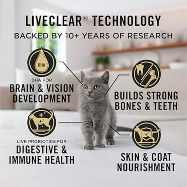 Purina Pro Plan LiveClear Dry Cat Food for Kittens Cat Allergen Reducer Chicken and Rice Formula - 3.2 lb. Bag - Image 4