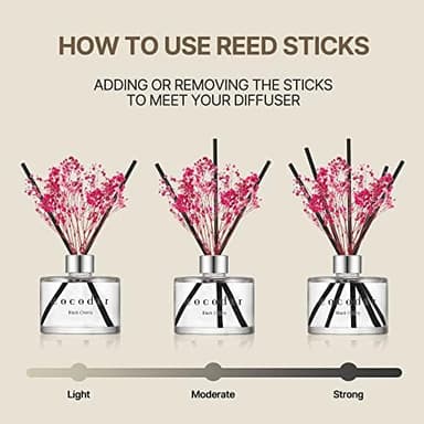 COCODOR Flower Reed Diffuser Set / 6.7oz / White Jasmine/Scent Diffuser with Sticks Home Fragrance Reed Diffuser for Bathroom Shelf Decor - Image 6