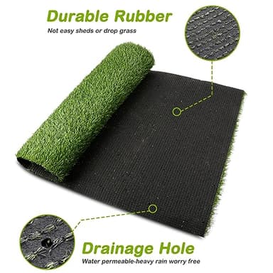 Artificial Grass, 26”x51'' Dog Pee Pads, Professional Dog Potty Training Rug, Grass Mat with Drainage Holes, Pet Turf Indoor Outdoor Flooring Fake Grass Doormat-Easy to Clean - Image 2