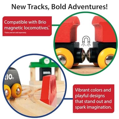 BRIO World Expansion Pack Beginner - 11-Piece Wooden Train Track Set - Compatible with All Railway Sets - FSC-Certified Wooden Tracks - Enhances Cognitive Skills - Durable & Safe - Ages 3 & Up - Image 3