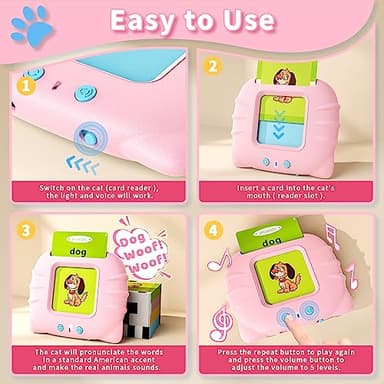 Aullsaty Toddler Toys Talking Flash Cards for 1 2 3 4 5 6 Year Old Boys and Girls, Autism Sensory Toys for Autistic Children, Learning Educational Montessori Speech Therapy 248 Sight Words Kids Gifts - Image 2