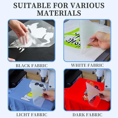 50 Sheets DTF Transfer Film Paper 8.5x11 Inch Double Sided Thick Clear Pretreat Sheets, PET Heat Transfer Paper for Inkjet Printer DTG Printer Direct Print On T Shirts Textile(Hot&Cold Peel) - Image 5