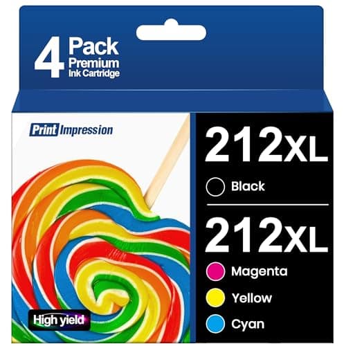 212XL Ink Remanufactured for Epson 212 Ink Cartridges T212XL T212 for Epson 212XL Ink Cartridges Combo Pack for Epson Workforce XP-4100 XP-4105 WF-2830 WF-2850 (Black, Cyan, Yellow, Magenta - Image 1