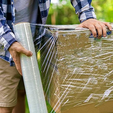 NEXCOVER 18 Inch Stretch Wrap - 1200 Feet | 60 Gauge, 2 Roll Clear Plastic Self-adhering Stretch Wrap Film for Pallet Wrap, Thick and Durable Packing Moving Supplies Heavy Duty Shrink Film. - Image 6