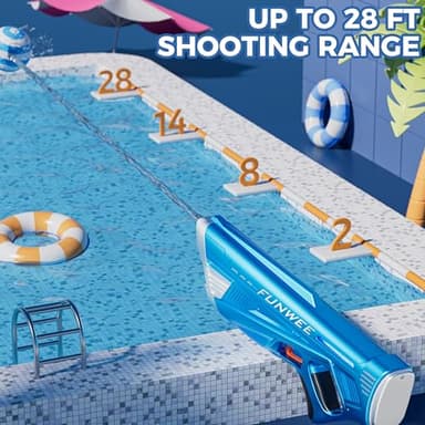 Funwee 2 Pack Electric Water Guns for Adults Kids, Powerful Automatic Squirt Gun, High Powered Shooting 100+ Blasts, Strongest Auto Water Blaster, Long Range, Pool Water Toy Outdoor Game - Image 3