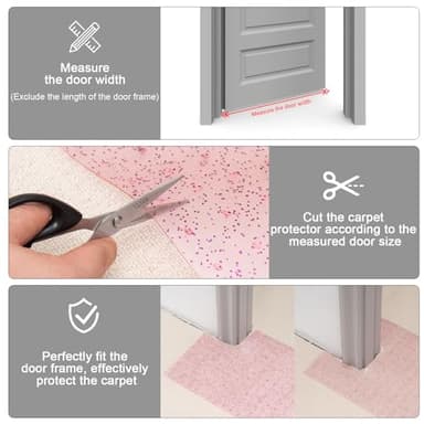 Uross Carpet Protector for Pets - Cat Carpet Protector for Doorway, Anti Scratch Under Door Cat Protector Mat, Easy to Cut Plastic Scratch Stopper Guard Carpet 3.6FT-Purple - Image 6