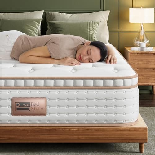 BedStory Firm Queen Mattress - 12 Inch Hybrid Mattress with Advanced Lumbar Support for Back Pain Relief - Motion Isolation and Reinforced Edges - Fiberglass-Free, CertiPUR-US, 365-Night Trial - Image 1