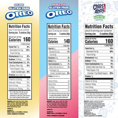OREO and CHIPS AHOY! Gluten Free Cookies Variety Pack, OREO Double Stuf, OREO Golden, CHIPS AHOY! Chocolate Chip Cookies, 3 Packs - Image 2
