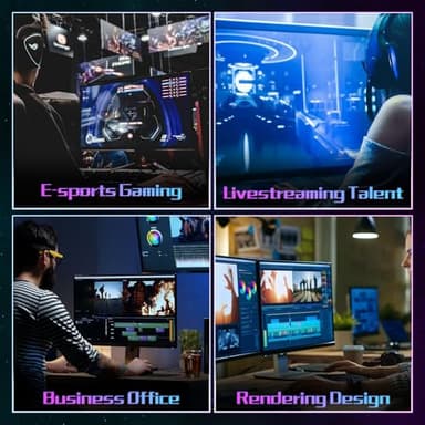 ZER-LON Gaming PC Desktop Computer, AMD Ryzen 5 5500 up to 4.2GHz, Radeon RX 590 8GB, 16G DDR4 RAM, 1TB NVME SSD, WiFi 5.0, Prebuilt Gaming PC Tower Computer with RGB Fan x 6 - Image 3