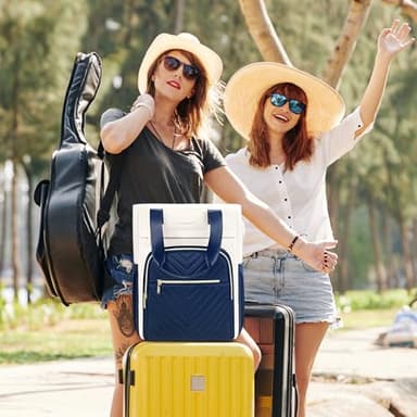 LOVEVOOK Laptop Backpack for Women, 17.3 Inch Work Business Laptop Bag, Wide Top Open Teacher Nurse Bag with USB Port, Waterproof Computer Backpack Purse for travel - Image 6