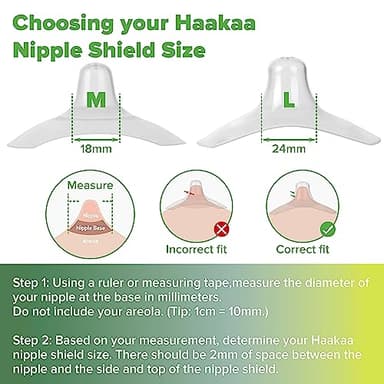 haakaa Nippleshield Silicone Nipple Shields for Breastfeeding with Carry Case Ultra-Thin Super-Soft (18mm, 2pk) - Image 6