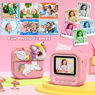 Kids Camera Instant Print Photo,1080P HD Kids Video Cameras,Birthday Gifts for Girls Boys Age 3-12,Digital Camera for 3 4 5 6 7 8 9 10 11 12 Year Old Girl Gifts Toys Light Pink - Image 5