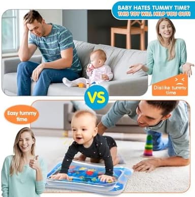 Infinno Inflatable Tummy Time Mat Premium Baby Water Play Mat for Infants and Toddlers Baby Toys for 3 to 24 Months, Strengthen Your Baby's Muscles, Portable - Image 4