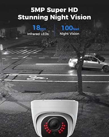 REOLINK Smart 5MP 8CH Home Security Camera System, 4pcs Wired PoE IP Cameras Outdoor with Person/Pet/Vehicle Detection, 4K 8CH NVR with 2TB HDD for 24-7 Recording, RLK8-520D4-5MP - Image 3