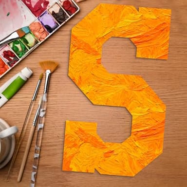 Large Wooden Letters 17 Inch, Big Wood Letters O Shape Cutout Alphabet Unfinished Vintage Sports Varsity Style Paintable Wooden Letters for Wall Decor Nursery Name Painting Crafts Party Room Decor - Image 2