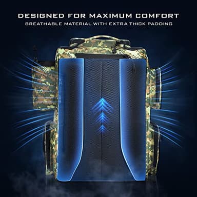 KastKing Bait Boss Fishing Tackle Backpack with Rod Holders-4 Tackle Boxes-Rain Cover,43L Large Storage for Fishing Gear, Dark Green Camouflage - Image 5