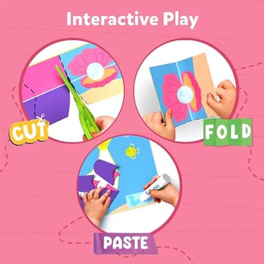 Skillmatics Scissor Skills Activity Book - Snip Snip, 25 Fun Cutting & Creative Activities for Preschoolers, 2 Child-Safe Scissors, Fine Motor Skills, Felt Craft Kit, Gifts for Kids Ages 3, 4, 5, 6, 7 - Image 5