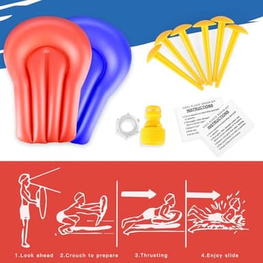 30Ft Slip Water Slide with 2 Bodyboards, Extra Long Slip and Slide Heavy Duty Double Lane for Adults and Kids, Summer Outdoor Water Toys Outside Play Backyard Games with Sprinkler - Image 6