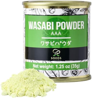 Soeos Wasabi Powder 1.25 oz (35g), Gluten Free, Vegan, Premium Wasabi Powder for Sushi and Sashimi - Image 1