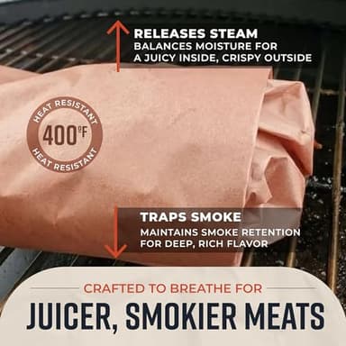 Pink Butcher Paper Roll 18"x175' (2100 Inch) - Food-Grade Peach Butcher Paper for Smoker, BBQ, Grilling, Smoking Meat - USA Made - Unbleached, Uncoated and Unwaxed - Image 5