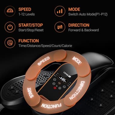 Under Desk Elliptical Machine, Ellipse Leg Exerciser for Seniors, Quiet & Portable Electric Seated Eclipse Exercise Training Machine with Remote, 12 Level Speeds & Mute Function, Manual & Auto Mode - Image 4