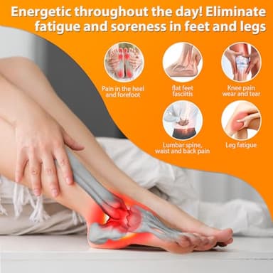 Plantar Fasciitis Insoles Shoe Inserts for Men Women, Arch Support Orthotics Inserts, 240lbs Heavy Duty Work Boot Insoles for Men Women, Relief Flat Feet, Metatarsalgia, Standing All Day - XL - Image 4