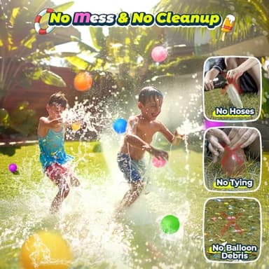 16Pcs Reusable Water Balloons for Kids, Pool Beach Water Toys for Boys and Girls, Summer Toy for Outdoor Games - Image 5