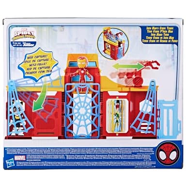 Spidey and his Amazing Friends Stark Tower Playset, Includes 4-Inch Iron Man Action Figure, Marvel Super Hero Toys for Kids 3 and Up - Image 14
