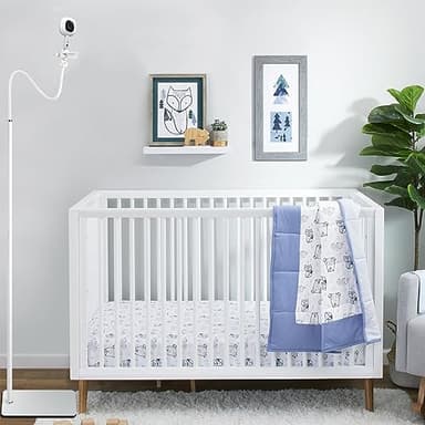 iTODOS Baby Monitor Floor Stand Holder Mount compatible with Infant Optics DXR-8 Pro,Nanit Pro & Flex Stand,VTech VM819/VM901,HelloBaby,Momcozy,eufy,Motorola,Owlet, Keep Baby Away from Touching - Image 2