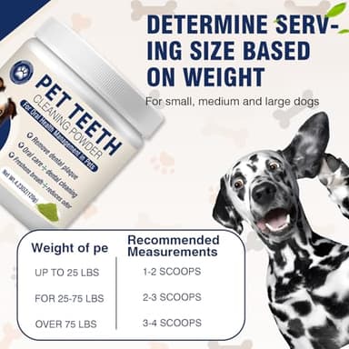 Dental Powder for Dogs Dog Teeth Cleaning Products Dog Tooth Cleaning Powder 120 Grams - Image 4