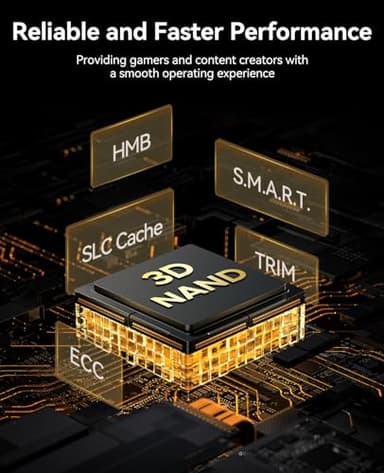 ORICO 4TB NVMe SSD PCIe 4.0- Up to 7400MB/s, M.2 2280 PCIe 4.0X4 Internal Solid State Drive, Fast Heat Dissipation, Compatible with macOS Windows for Gamers and Creators-e7400 - Image 5