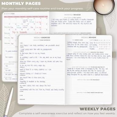 Clever Fox Self-Care Journal – Daily Reflection Notebook – Mental Health & Personal Development Planner, Meditation & Mood Log, A5 (Foggy Alps) - Image 5