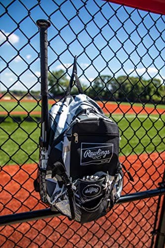 Rawlings | REMIX Backpack Equipment Bag | T-Ball & Youth Baseball / Softball | Black - Image 12