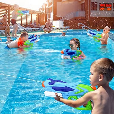 2 PCS Water Gun for Kids, Super Squirt Guns Water Soaker Blaster - 4 Shooting Modes Switch - 26 Ft Long Shooting Range - Quick Refill - Summer Water Toys Gun for Boys Girls Adults Outdoor Pool/Garden - Image 5