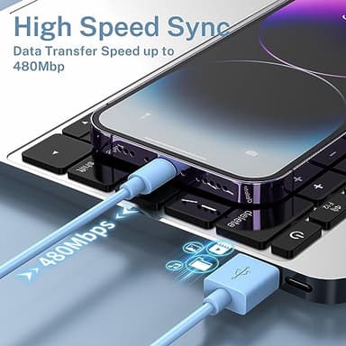 iPhone Charger, [Apple MFi Certified] 6Pack 3/3/6/6/6/10 FT Lightning Cable Car iPhone Carplay Cable Lightning to USB Charging Cord for iPhone 14 13 12 11 Pro Max XR XS X 8 7 6 Plus SE iPad - Image 7
